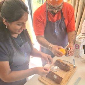 group baking class at christmas