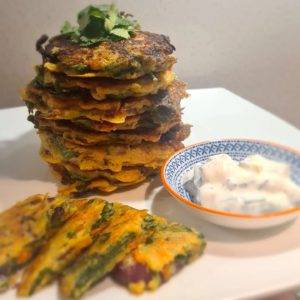 spinach and carrot pancakes
